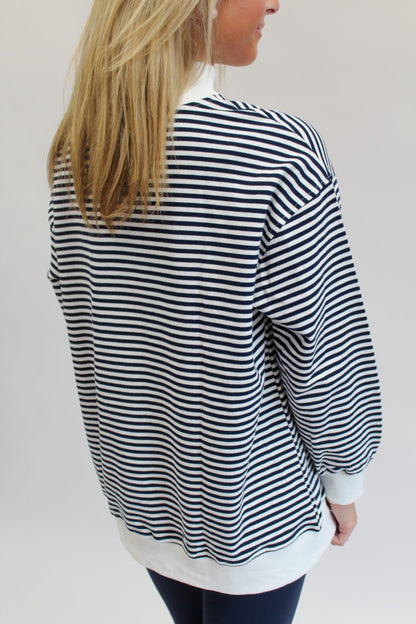 Here We Go Mockneck Sweatshirt