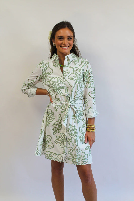 Sarah Dress Lacecap White