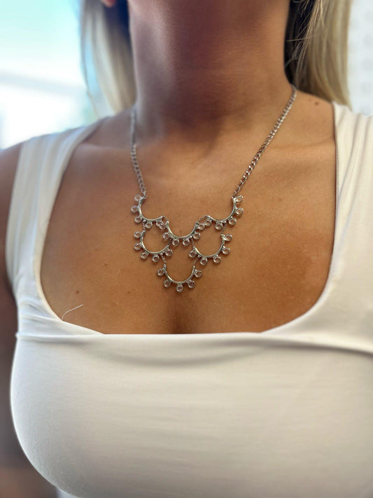 SILVER 3 PIECE NECKLACE