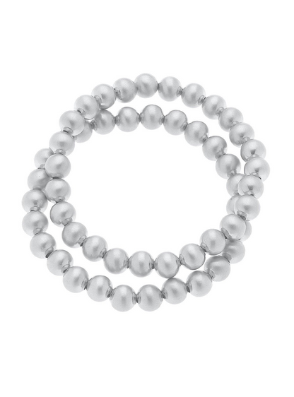 Jasper Ball Bead Stretch Bracelet Set