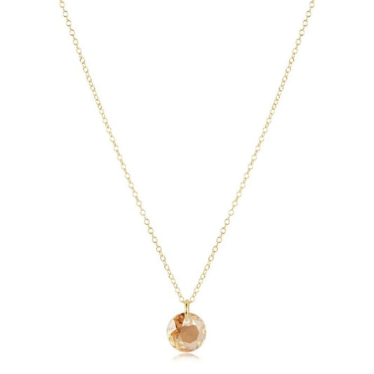 16" Necklace Gold- Reflection Small Charm 11