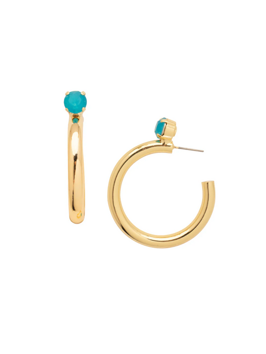 Keeley Studded Hoop Earrings