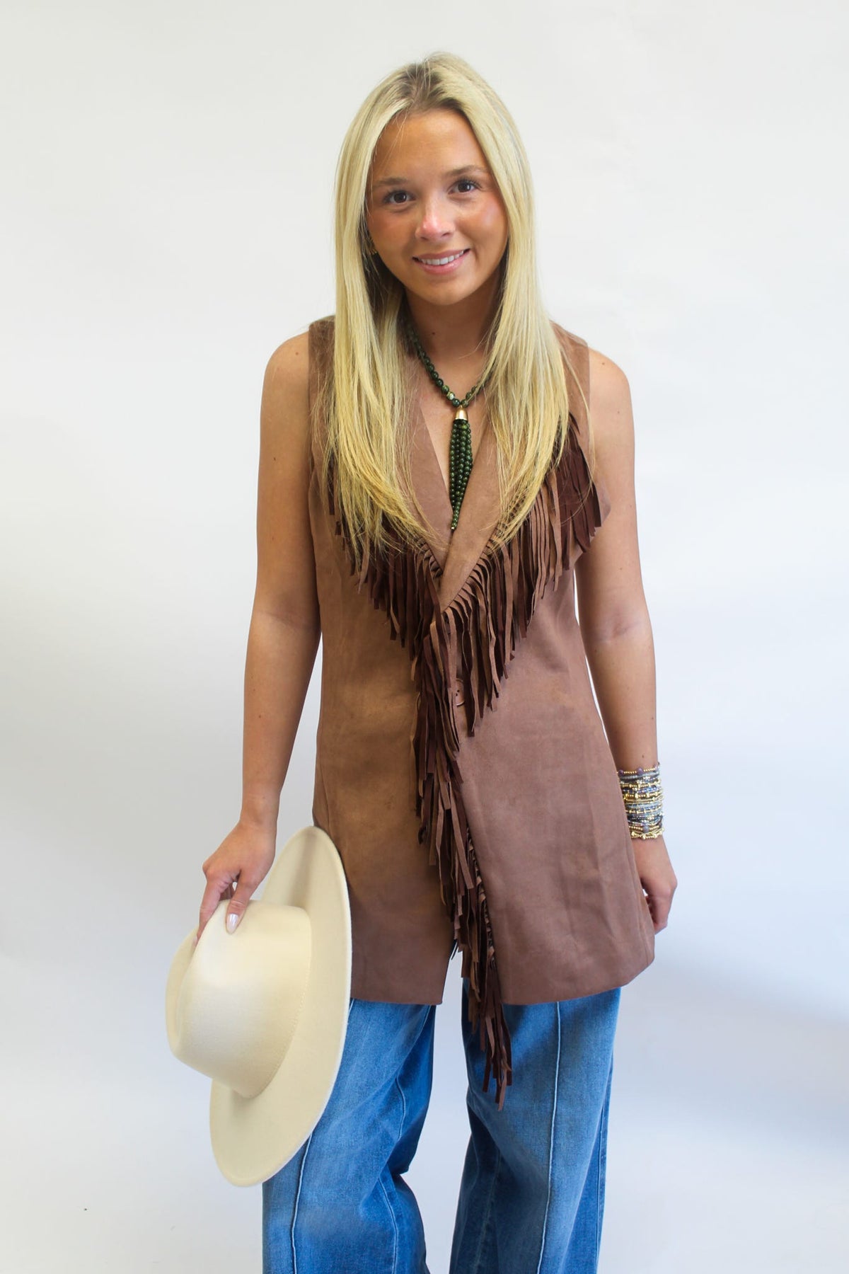 Cinnamon Swing Sleeveless Vest