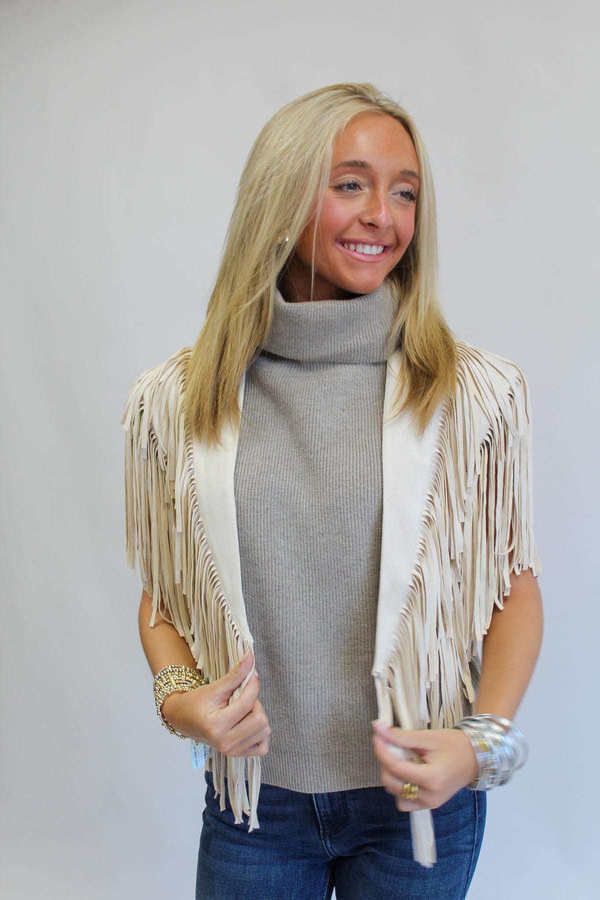 Fallyn Fringe Suede Collar