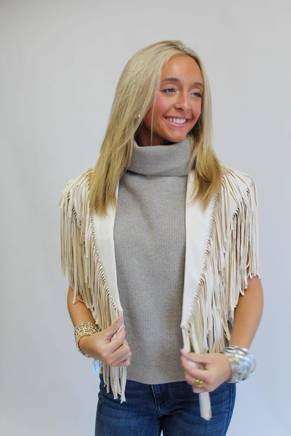 Fallyn Fringe Suede Collar