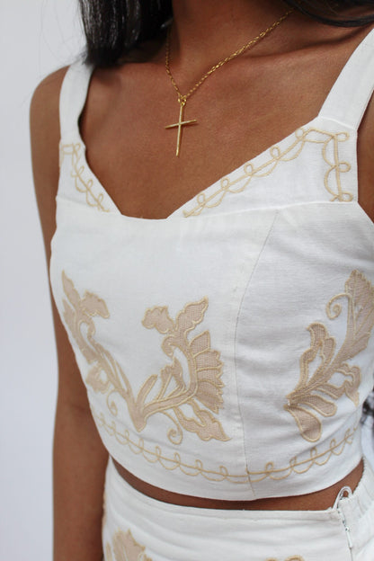 Saturday by the Shore Embroidered Top
