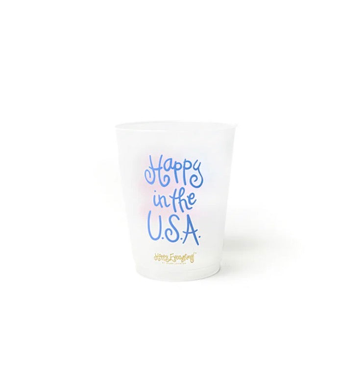 Flag Frosted Cups Set of 10