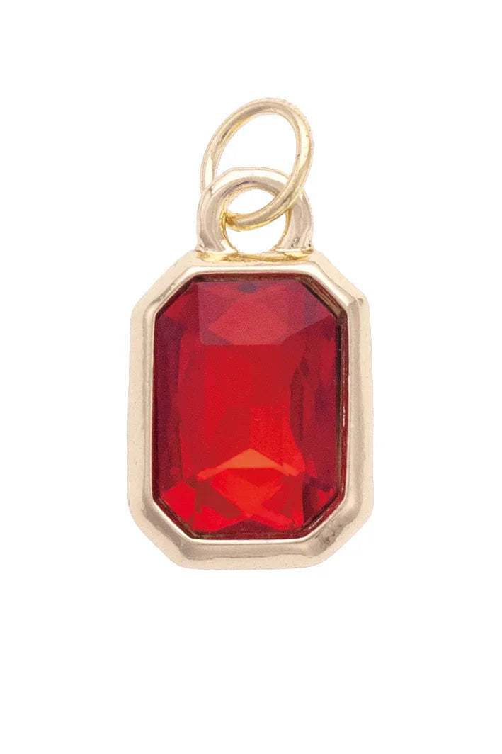 Emerald Cut Rhinestone Charms
