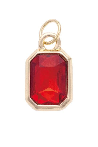 Emerald Cut Rhinestone Charms