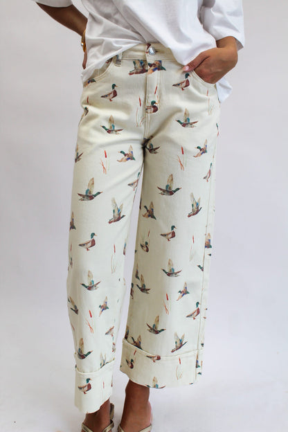 Take Flight Denim Wide Leg Pants