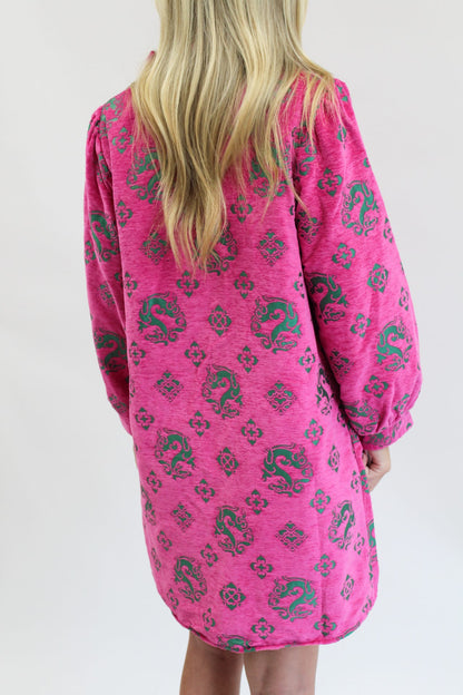 Gypsy Garden Dress- Pink/Green