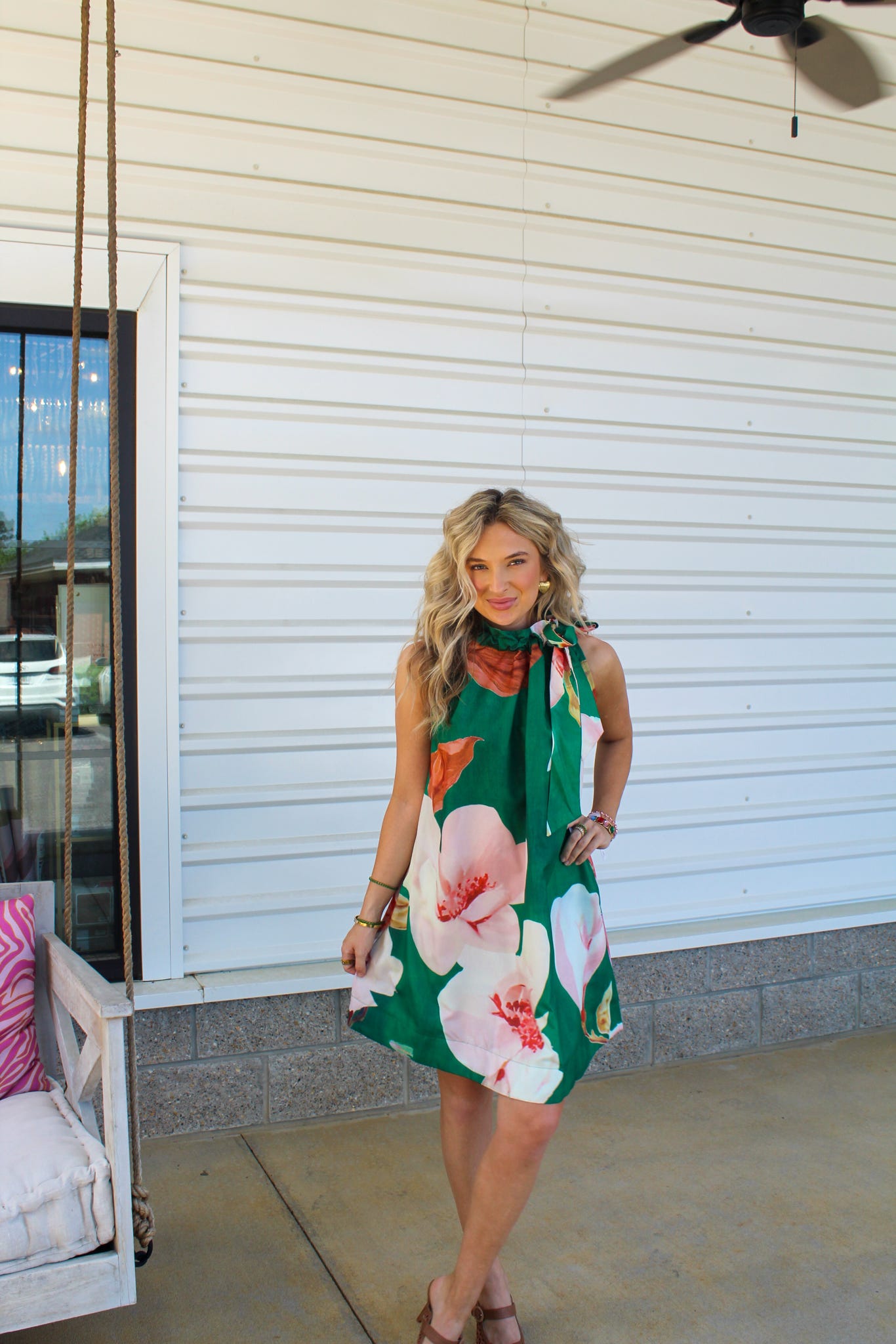 Fleur Affair Halter Dress