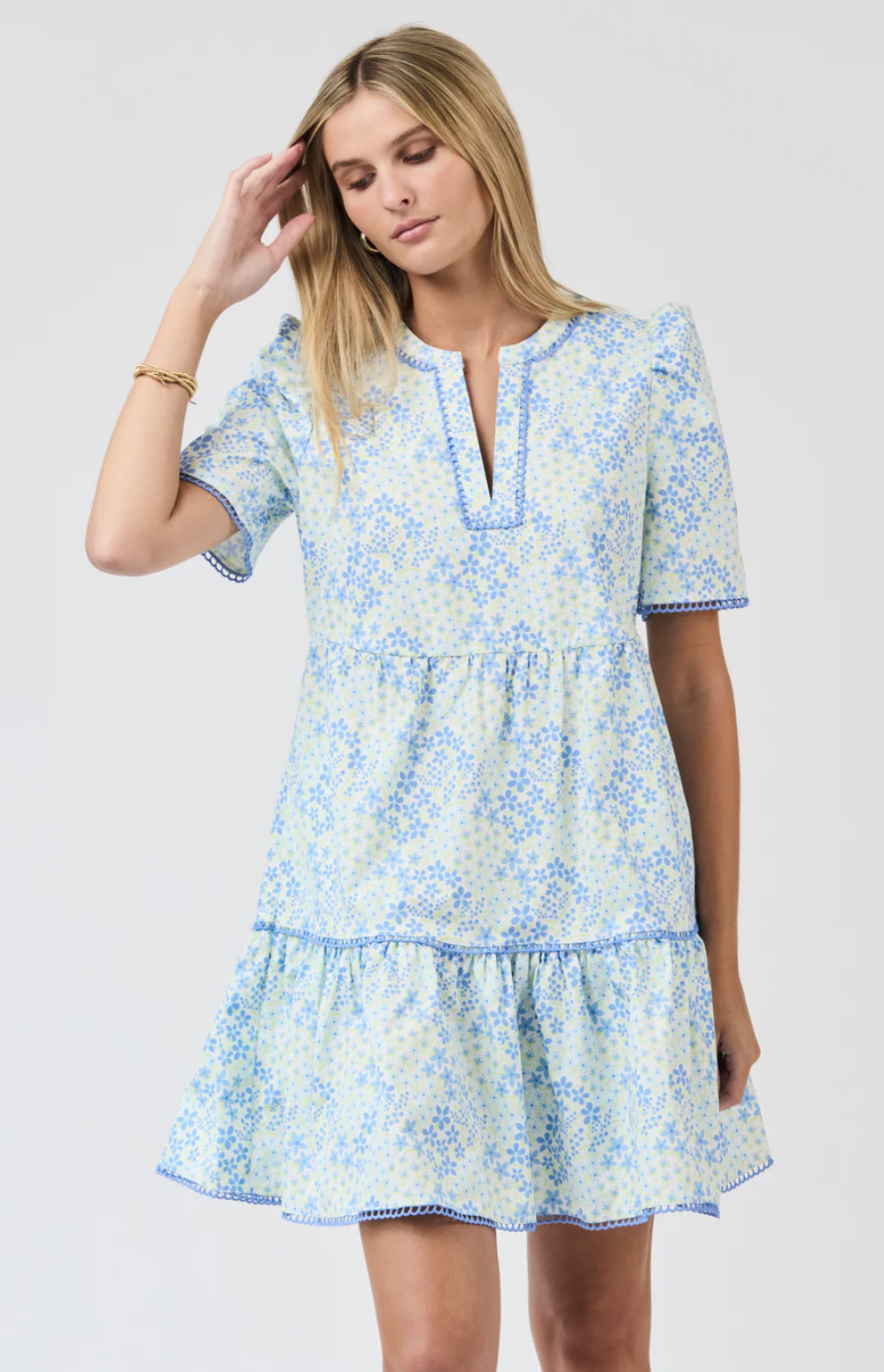 Adelyn Larkspur Fields Dress in Blue