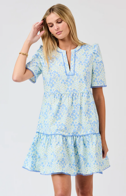 Adelyn Larkspur Fields Dress in Blue