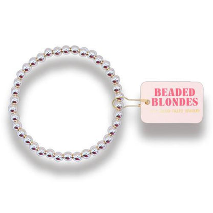 5MM Silver Beaded Bracelet