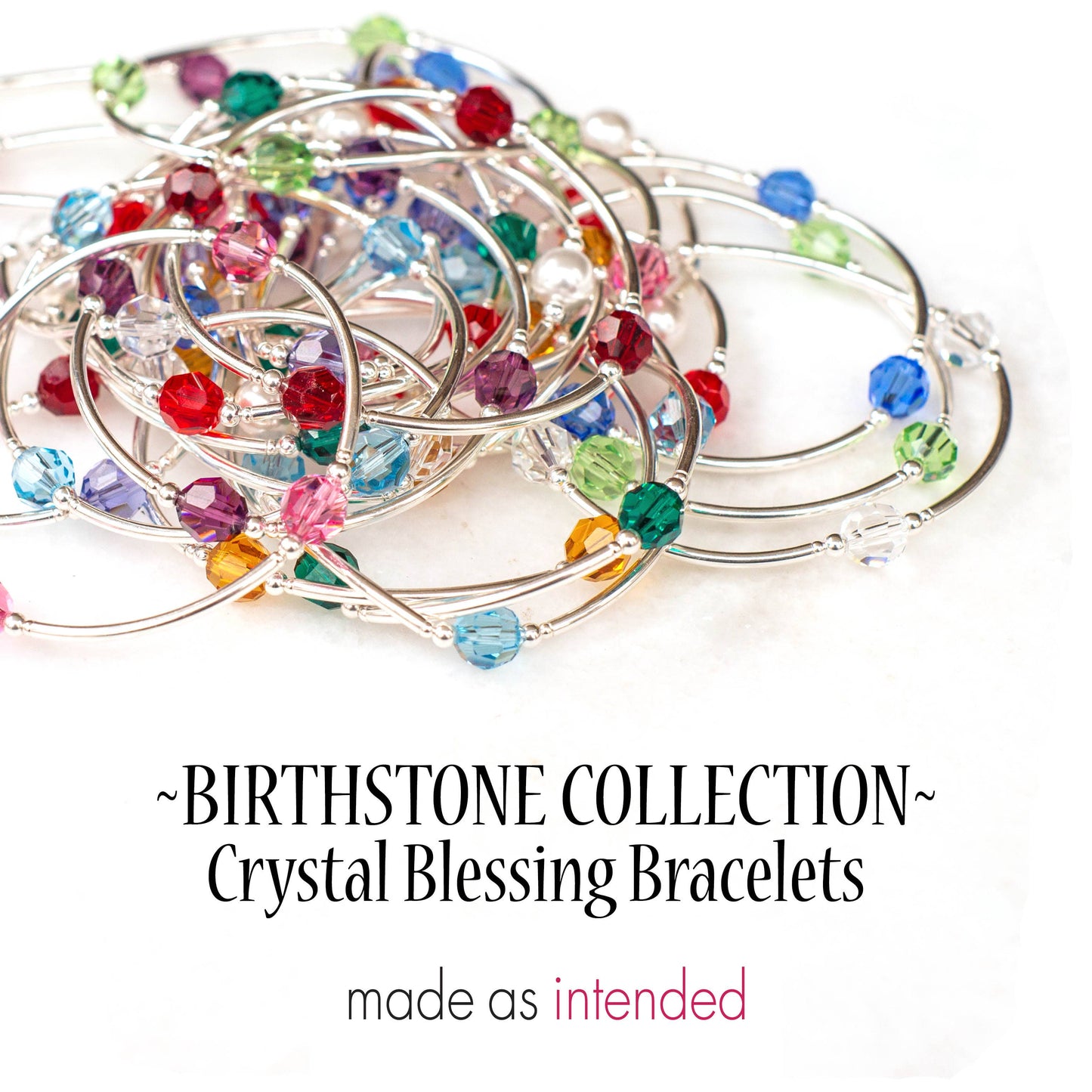 8mm Sapphire Crystal Blessing Bracelet - September: L
