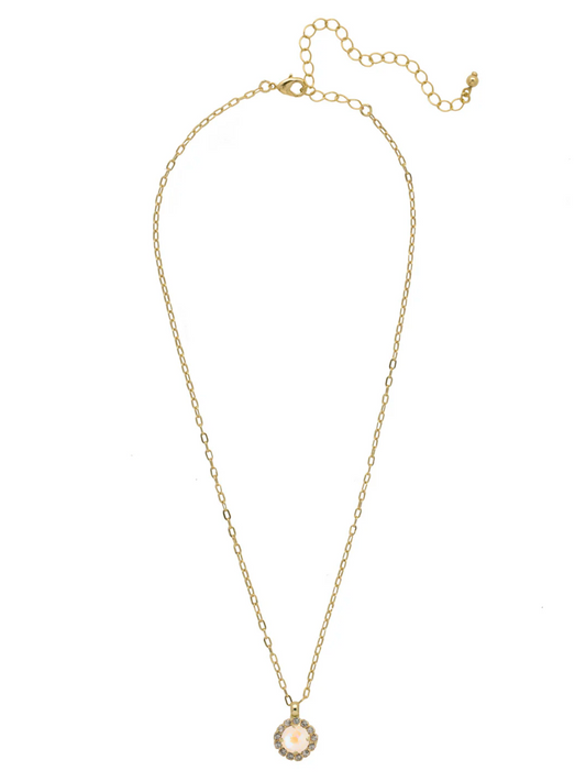 Haute Halo Pendant Necklace Ultra White