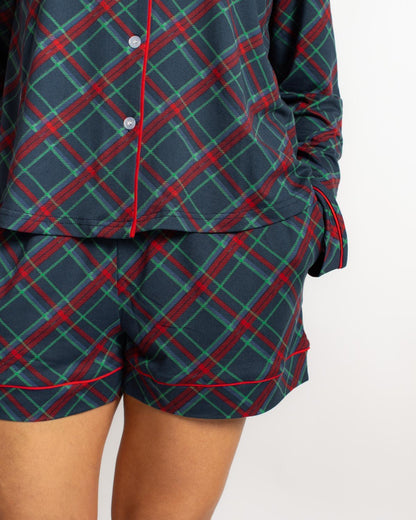 Layton Plaid Pajama Sleep Shorts