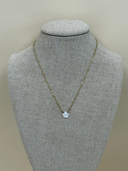 White Flower Necklace