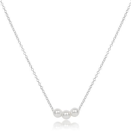 16" Necklace Sterling - Joy Pearl