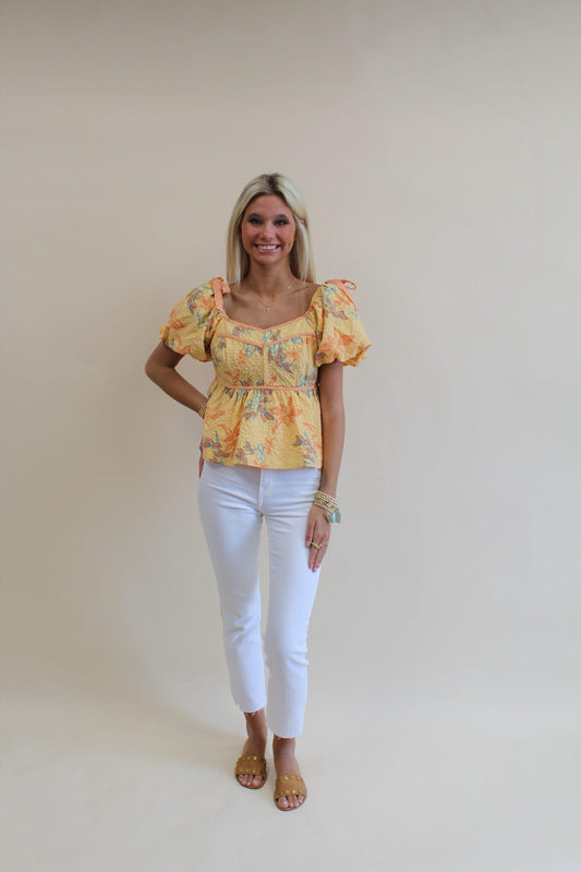 Papaya Waves Top