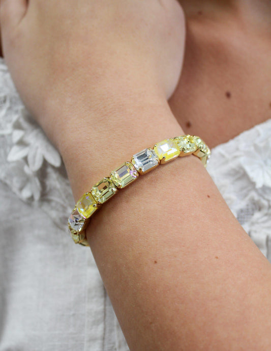 7 inch Octavia Stretch Bracelet Lemon Zest