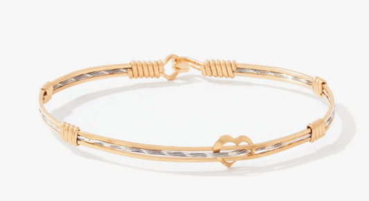 From The Heart Bracelet - 14k Gold Artist Wire and Sterling Silver