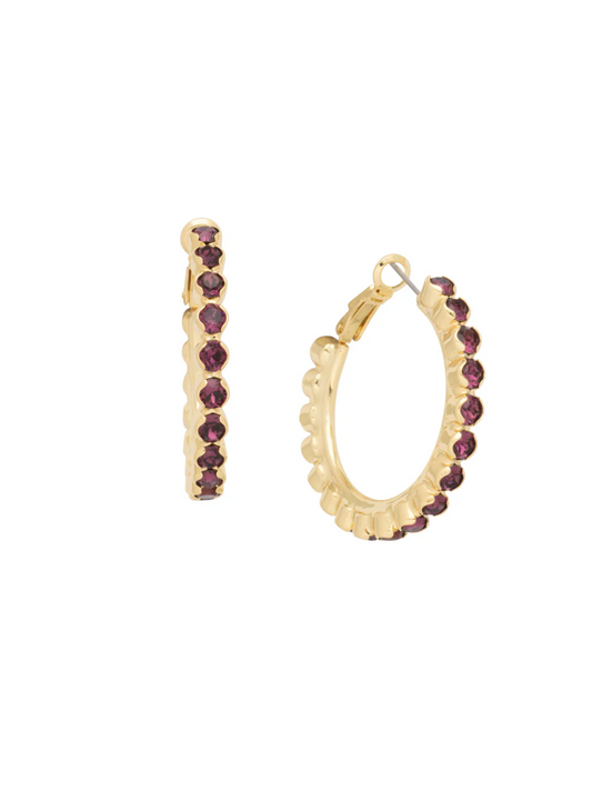 Amber Hoop Earrings