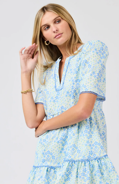 Adelyn Larkspur Fields Dress in Blue
