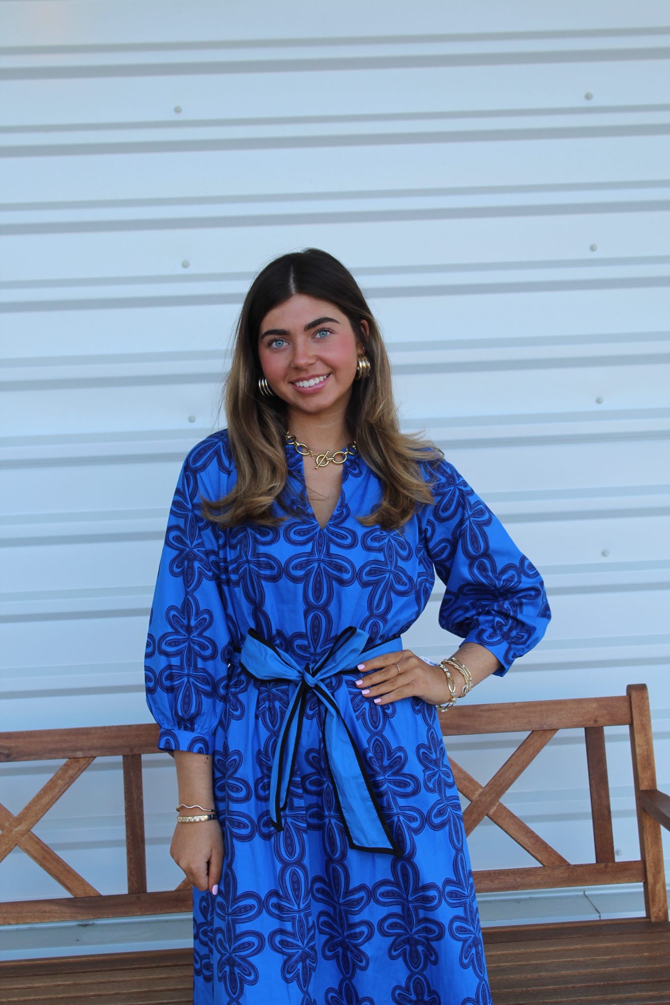 Crown Jewel Maxi Dress in Navy Blue