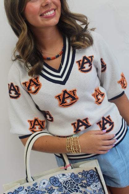 AU Small Logos Faith Sweater