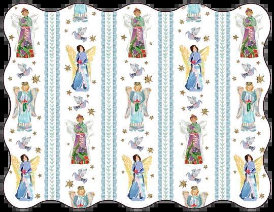 Lauren Dunn Angel Stripe Posh Die-Cut Placemat