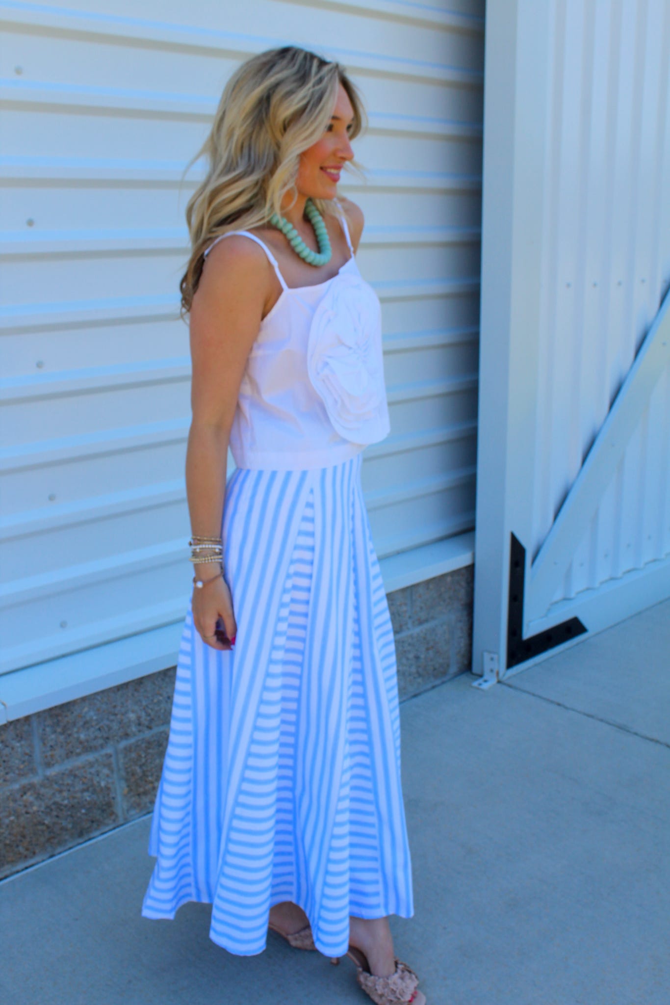 Skylar Stripe Maxi Skirt