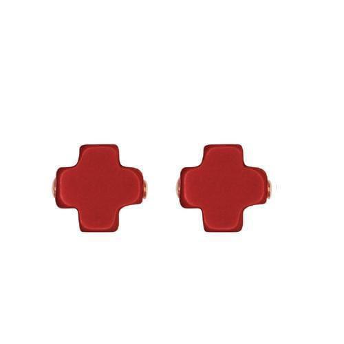 Signature Cross Stud - Red