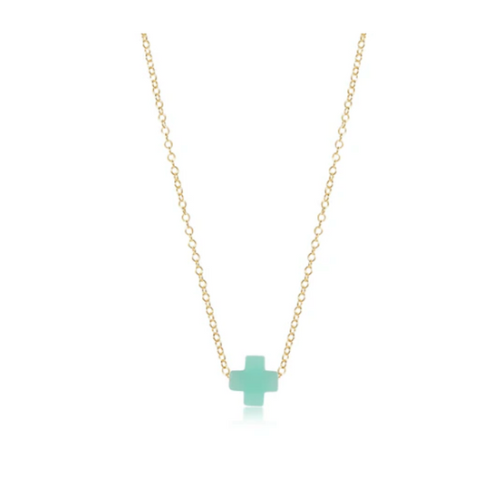 16" Necklace Gold - Signature Cross Mint