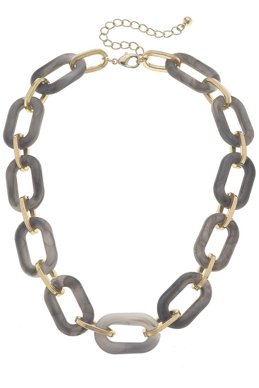 Mallory Marbled Resin Necklace