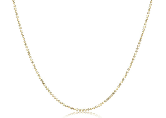 17'' Choker Classic Beaded Chain- Gold