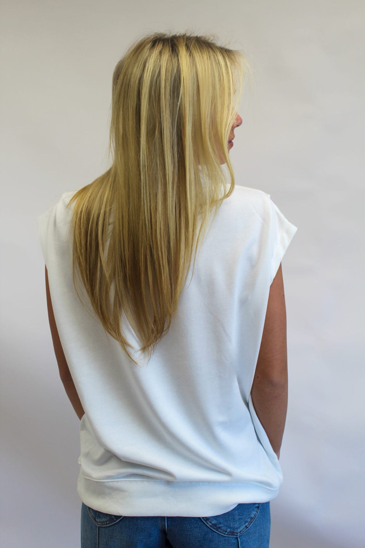 Snow White Mock Neck Loose Top