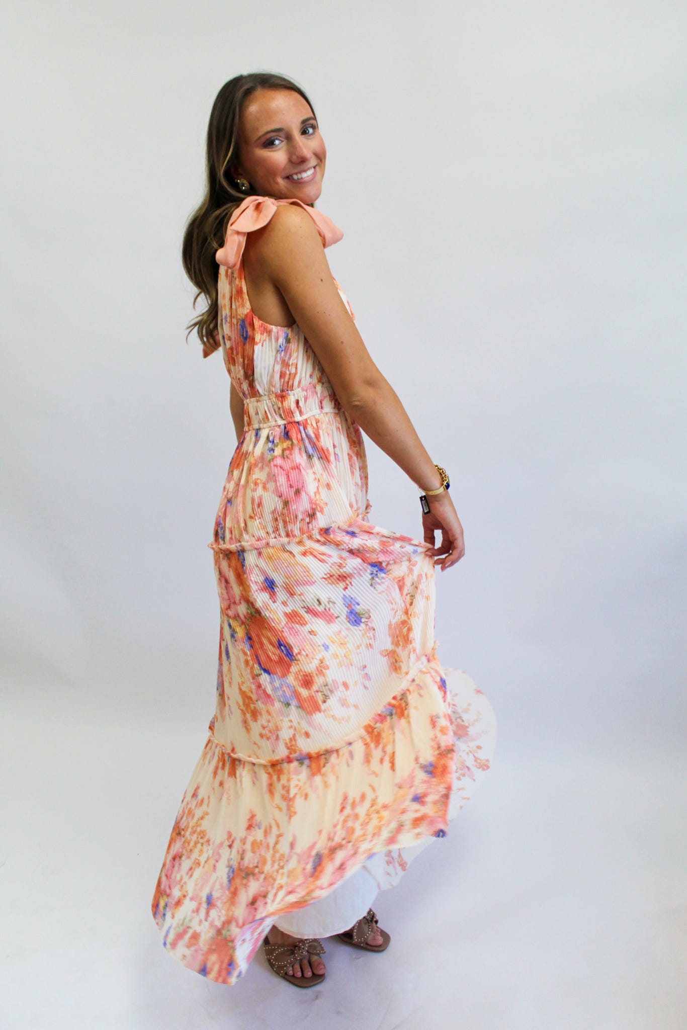 Watercolor Romance Floral Maxi Dress