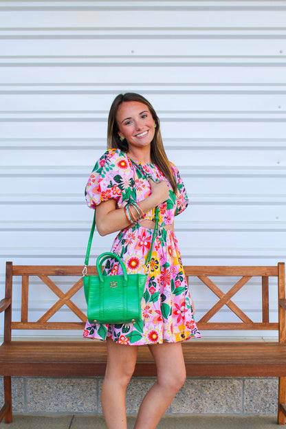 Annie Floral Pop Mini Dress