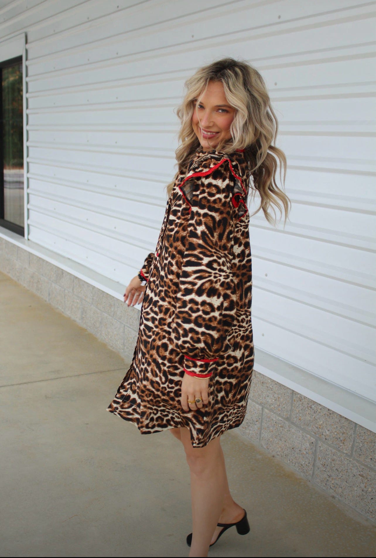 Back for More Red Animal Print Dress