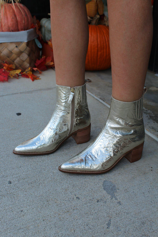 Milly Washed Gold Booties