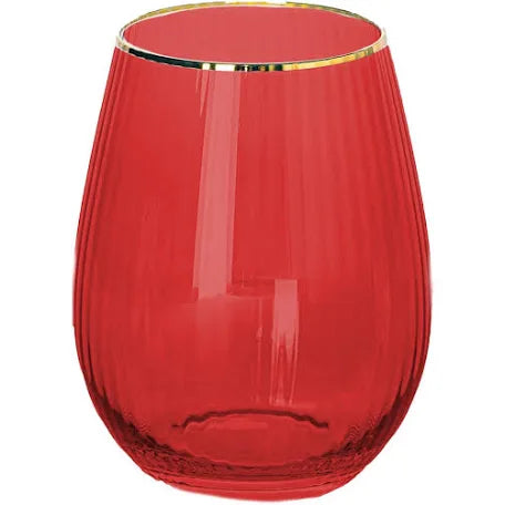 Assorted Holiday Stemless Wine Glass