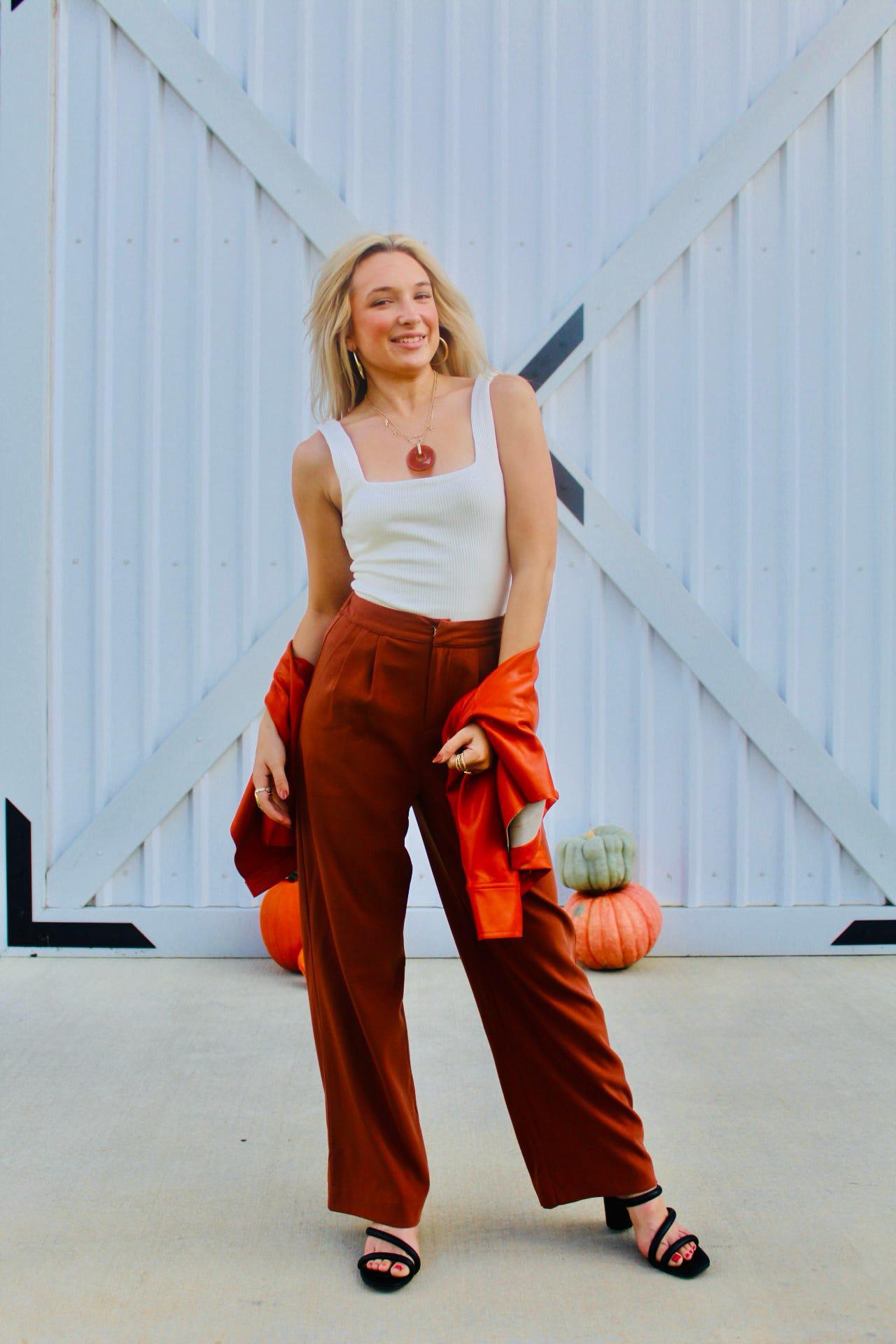 Midday Latte Pleated Pants