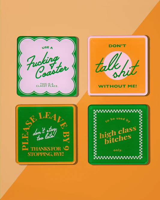 Snarky Orange Coasters