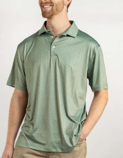 Men's Flying Mallard Performance Polo Green/Multi