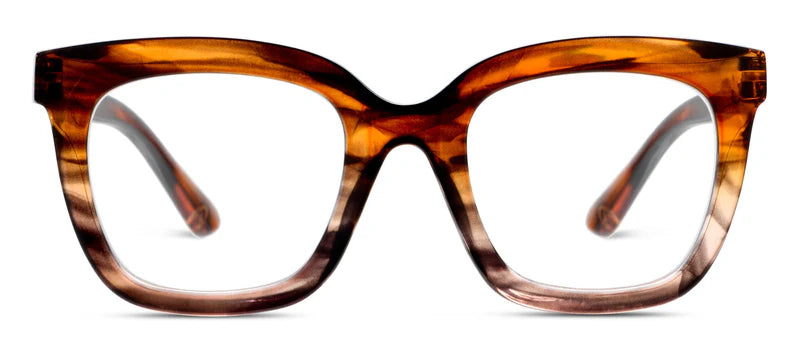 Cleo - Brown Ombre Horn Peepers