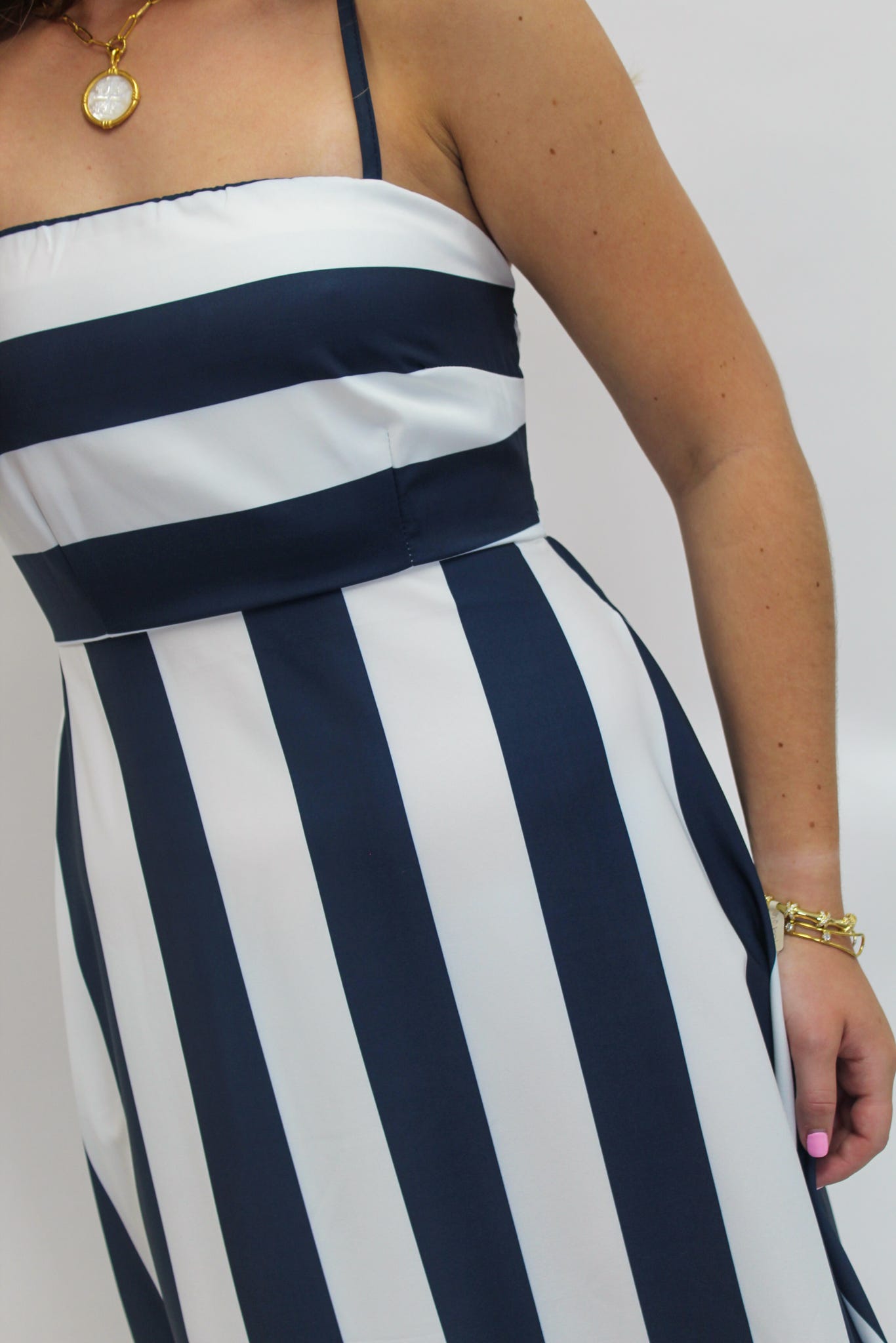 Power Stripe Maxi Dress