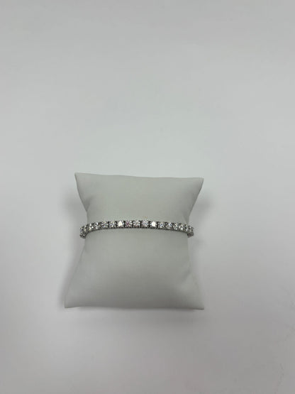 Sterling Silver Moissanite Tennis Chain Bracelet
