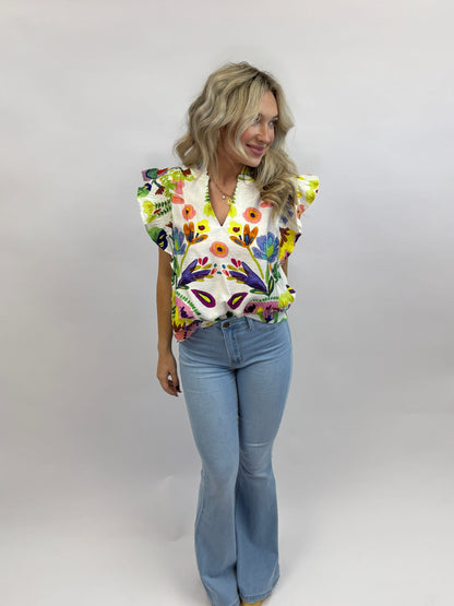 High Waisted Light Wash Stretch Bell Bottoms